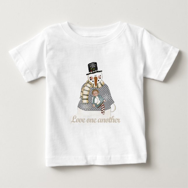 Camisetas y regalos de Snowman se aman mutuamente (Anverso)