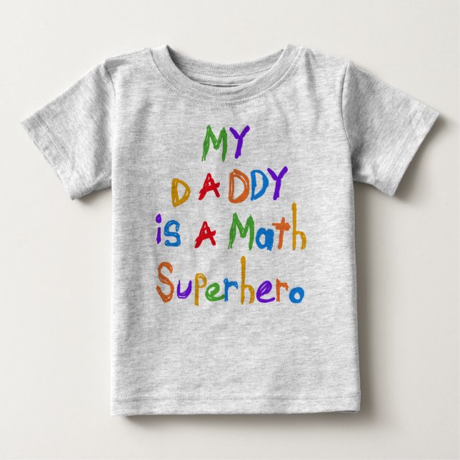 Camisetas y regalos de superhéroes de mi papá Math (Anverso)