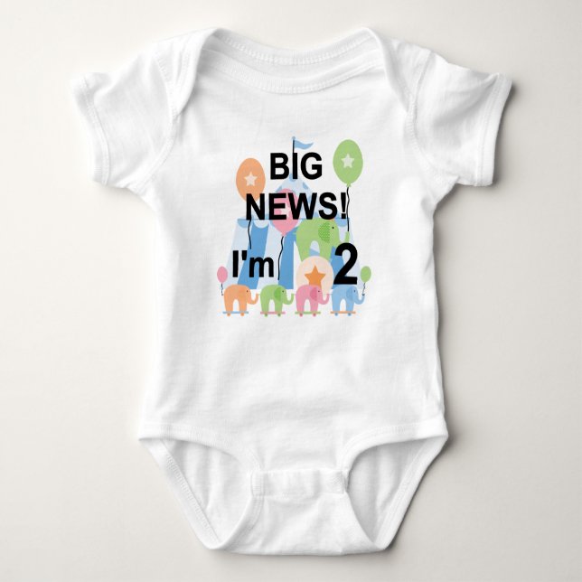Camisetas y regalos del 2º cumpleaños de Big News  (Anverso)