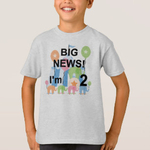 Camisetas y regalos del 2º cumpleaños de Big News 
