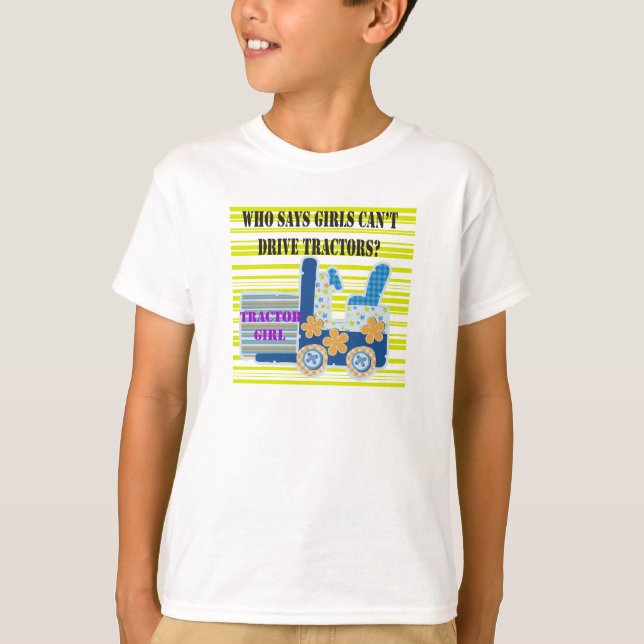 Camisetas y regalos del chica del tractor (Anverso)