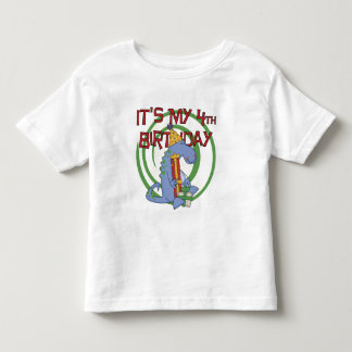 Camisetas y regalos del cuarto cumpleaños de Dinos