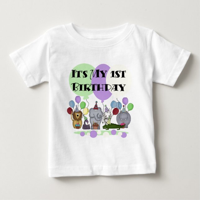 Camisetas y regalos del cumpleaños de los animales (Anverso)