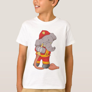 Camisetas y regalos del elefante del bombero