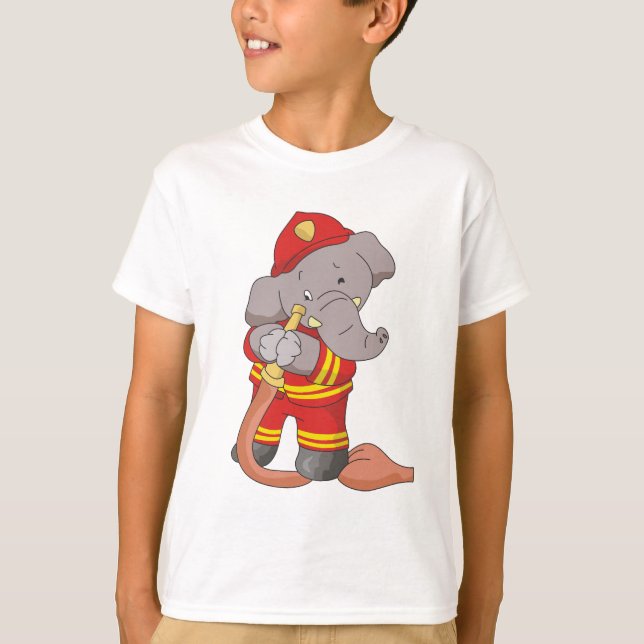 Camisetas y regalos del elefante del bombero (Anverso)
