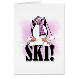 Camisetas y regalos del esquí del pingüino