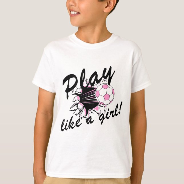 Camisetas y regalos del fútbol de las muchachas (Anverso)