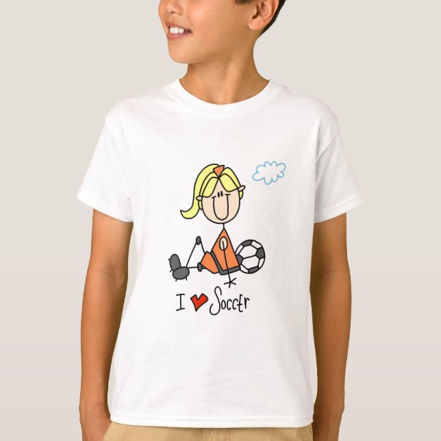 Camisetas y regalos del fútbol del amor del chica (Anverso)