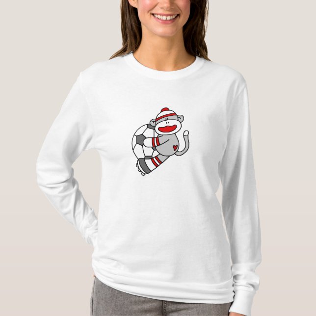 Camisetas y regalos del fútbol del mono del (Anverso)