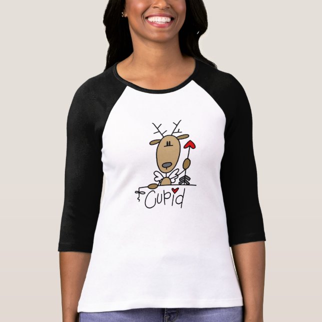Camisetas y regalos del navidad del reno del Cupid (Anverso)