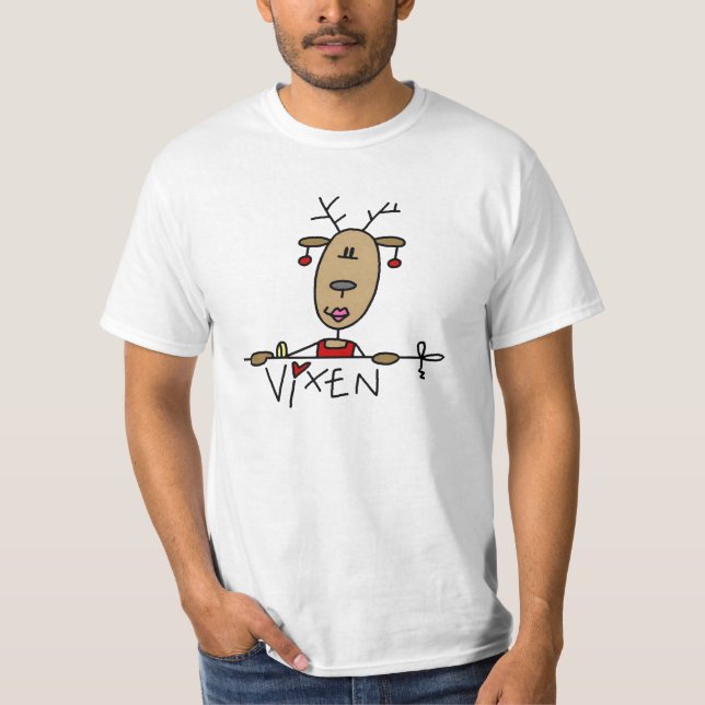 Camisetas y regalos del navidad del reno del Vixen (Anverso)