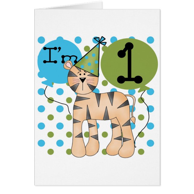 Camisetas y regalos del primer cumpleaños del tigr (Frente)