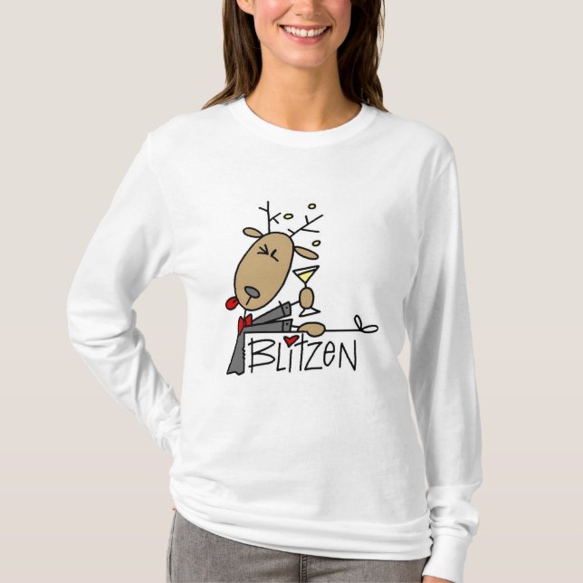 Camisetas y regalos del reno de Blitzen (Anverso)