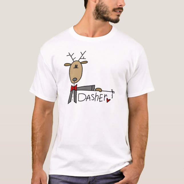Camisetas y regalos del reno de Dasher (Anverso)