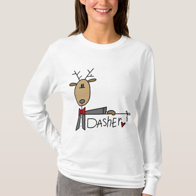 Camisetas y regalos del reno de Dasher (Anverso)