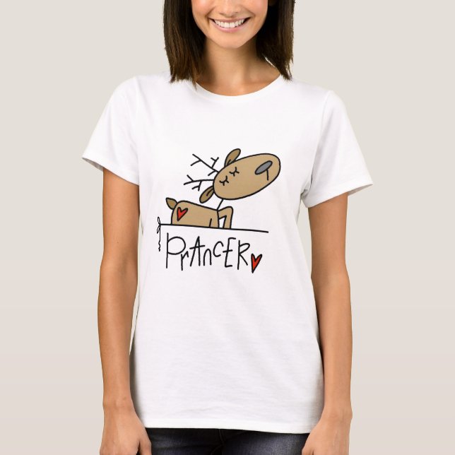 Camisetas y regalos del reno de Prancer (Anverso)