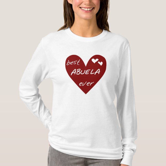 Camisetas y regalos mejores Abuela jamás con coraz (Anverso)