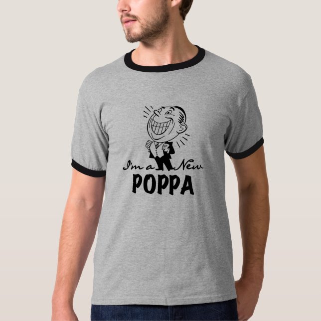 Camisetas y regalos nuevos y sonrientes de Poppa (Anverso)