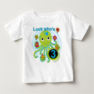 Camisetas y regalos Octopus 3º cumpleaños