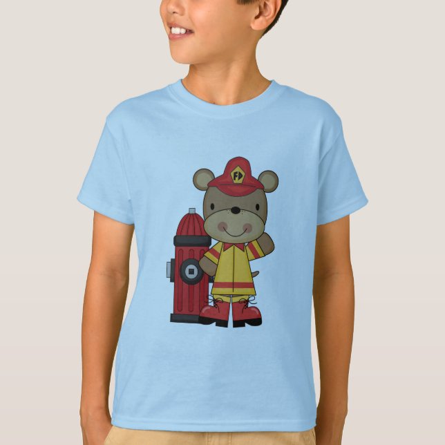 Camisetas y regalos para bomberos de oso e hidrant (Anverso)