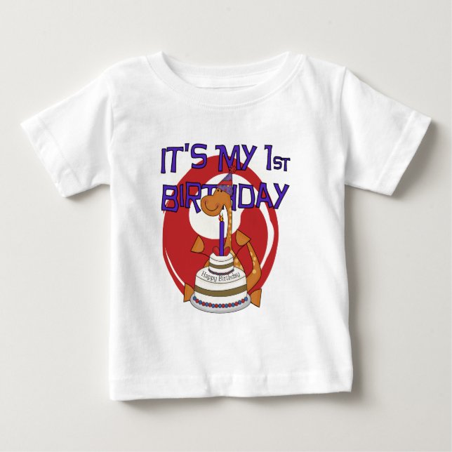 Camisetas y regalos para el primer cumpleaños de D (Anverso)