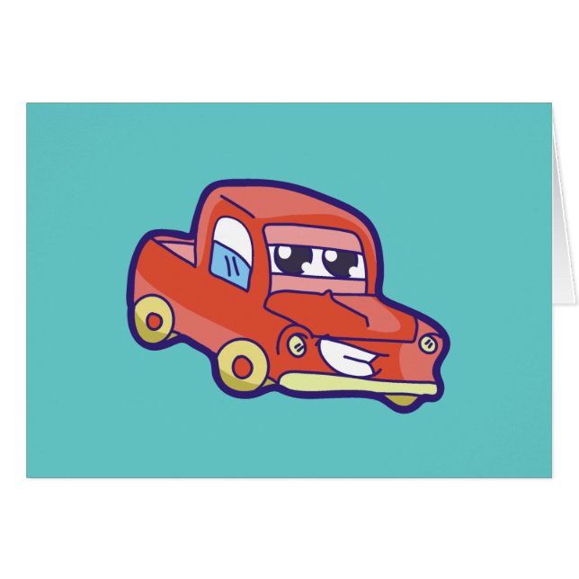 Camisetas y regalos rojos de la camioneta pickup (Anverso (Horizontal))