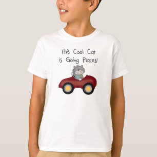 Camisetas y regalos rojos del coche de los lugares