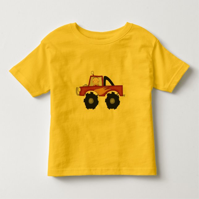 Camisetas y regalos rojos del monster truck (Anverso)