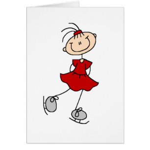 Camisetas y regalos rojos del patinador de hielo