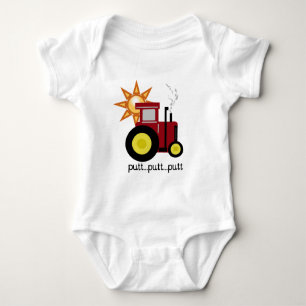 Camisetas y regalos rojos del tractor de granja