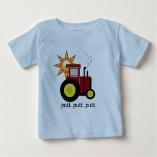 Camisetas y regalos rojos del tractor de granja