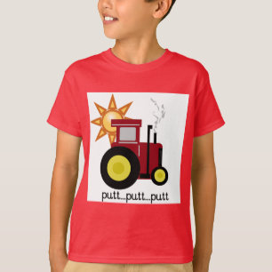 Camisetas y regalos rojos del tractor de granja