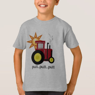Camisetas y regalos rojos del tractor de granja
