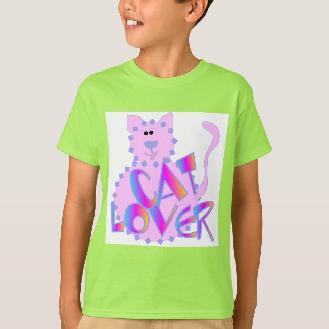 Camisetas y regalos rosados del amante del gato (Anverso)