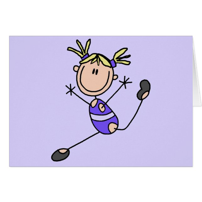 Camisetas y regalos rubios del gimnasta del chica (Anverso (Horizontal))