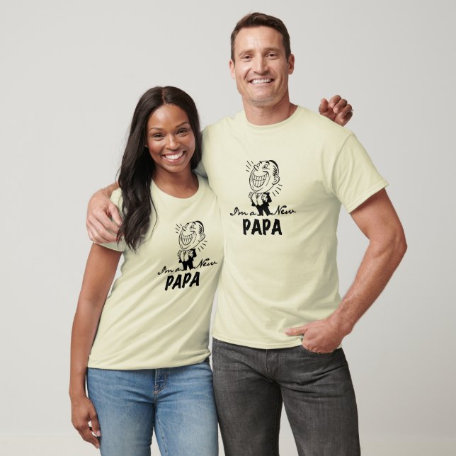 Camisetas y regalos sonrientes de nuevo papá (Unisexo)