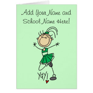 Camisetas y regalos verdes de la animadora