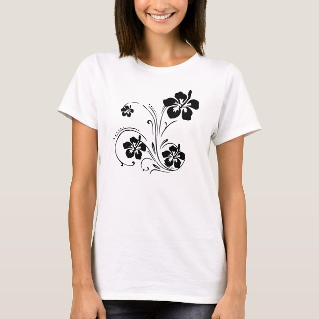Camisetas y ropa de esténcil para flores (Anverso)