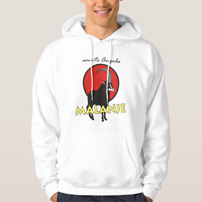 camisola com capucho - amo-te Angola - Malanje (Anverso)
