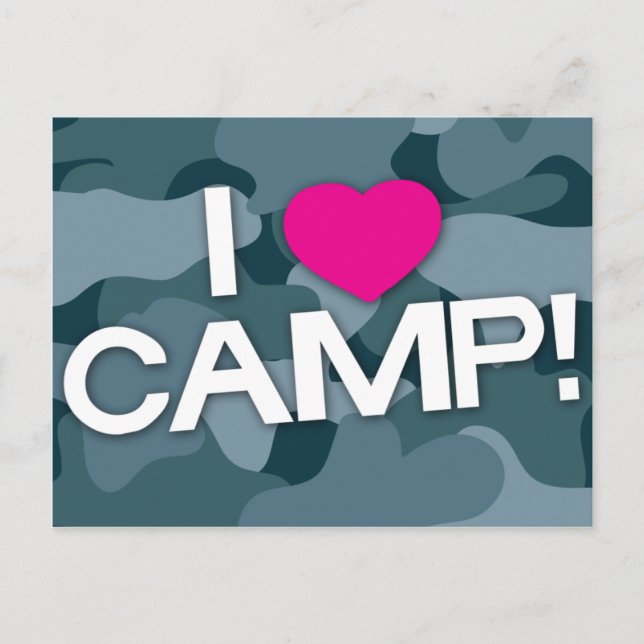 ¡Camo azul me encanta el CAMP! Postal (Anverso)