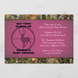 Camo Baby Shower - invitaciones del chica