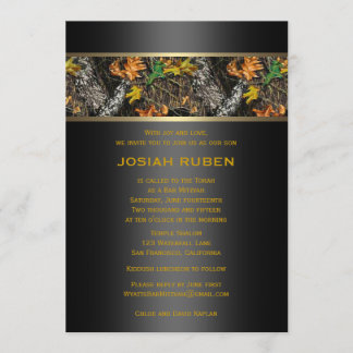 Camo Bar Mitzvah Invitaciones