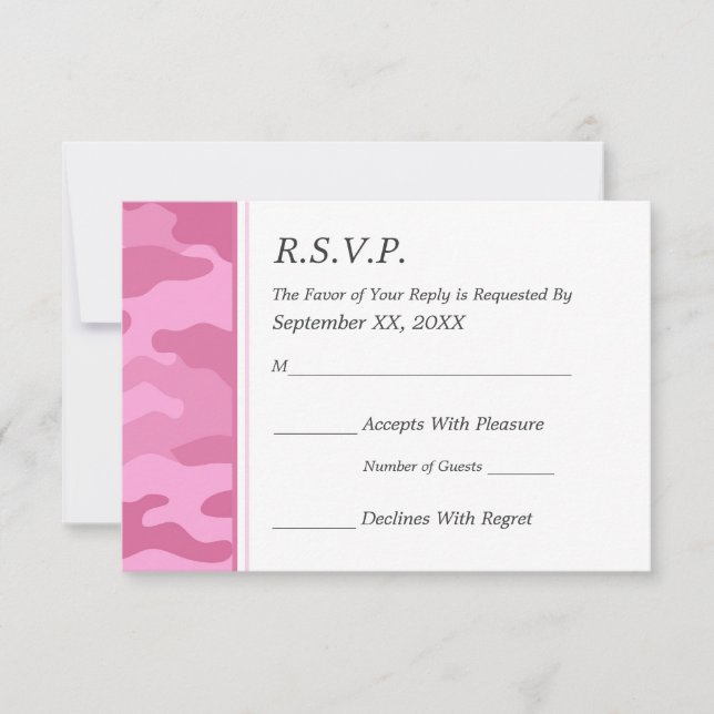 Camo Boda Militar RSVP (Anverso)