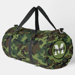 Camo Camouflage Army Monograma Gran Bolsa Duffel