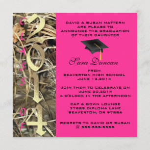 Camo Classic Elegant 2014 Invitación a graduación