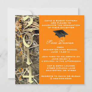 Camo Classic Elegant 2014 Invitación a graduación