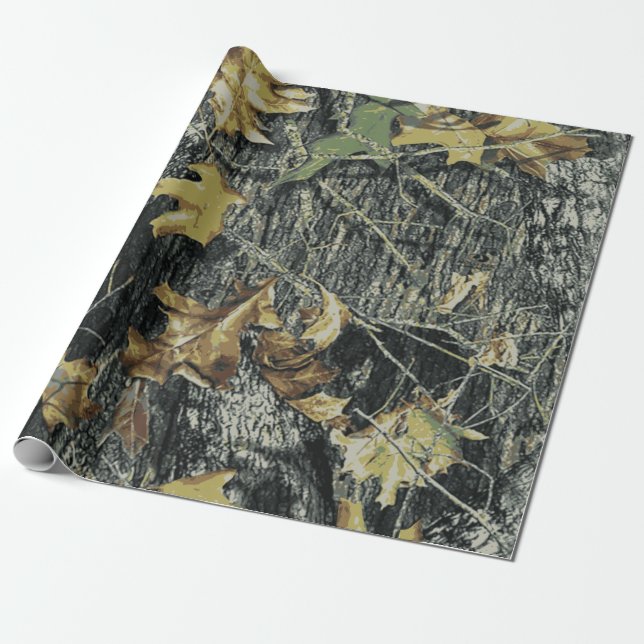 Camo de roble grande, papel de regalo, envolver, r (Desenrollado)