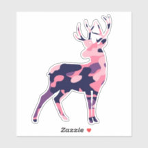 Camo Deer Pegatina