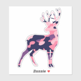 Camo Deer Pegatina