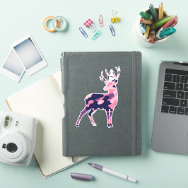 Camo Deer Pegatina